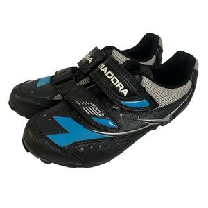 Diadora Escape 2 Clipless Black and Blue Cycling Shoes